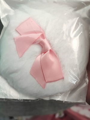 Powder puff white fur new