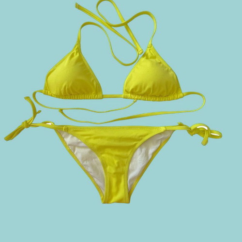 Angel Mare bikini set triangle and brazilian slip new, yellow, size M