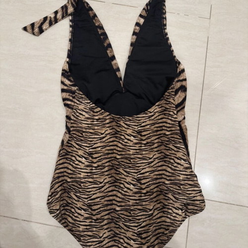 Michael Kors swimsuit, black and brown, size M