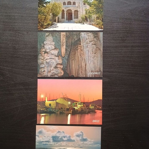 Postcard set Paros Antiparos Santorini, 17 pieces