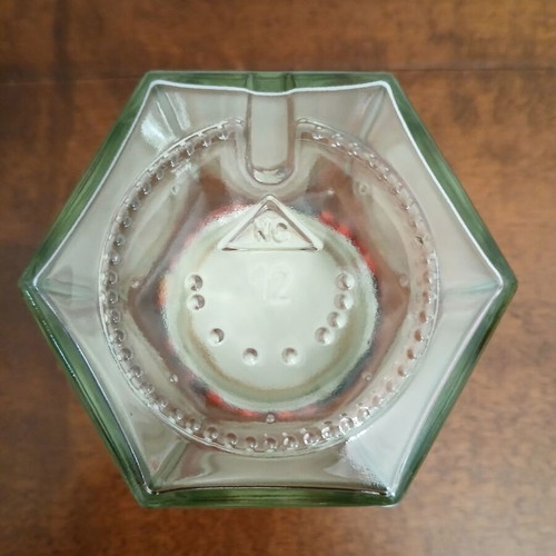 Glass jar with lid hexagonal, like new