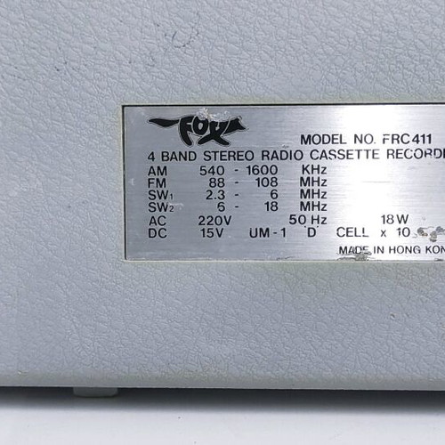 Fox-Citizen JTR 1245 AM/FM radio cassette player refurbished