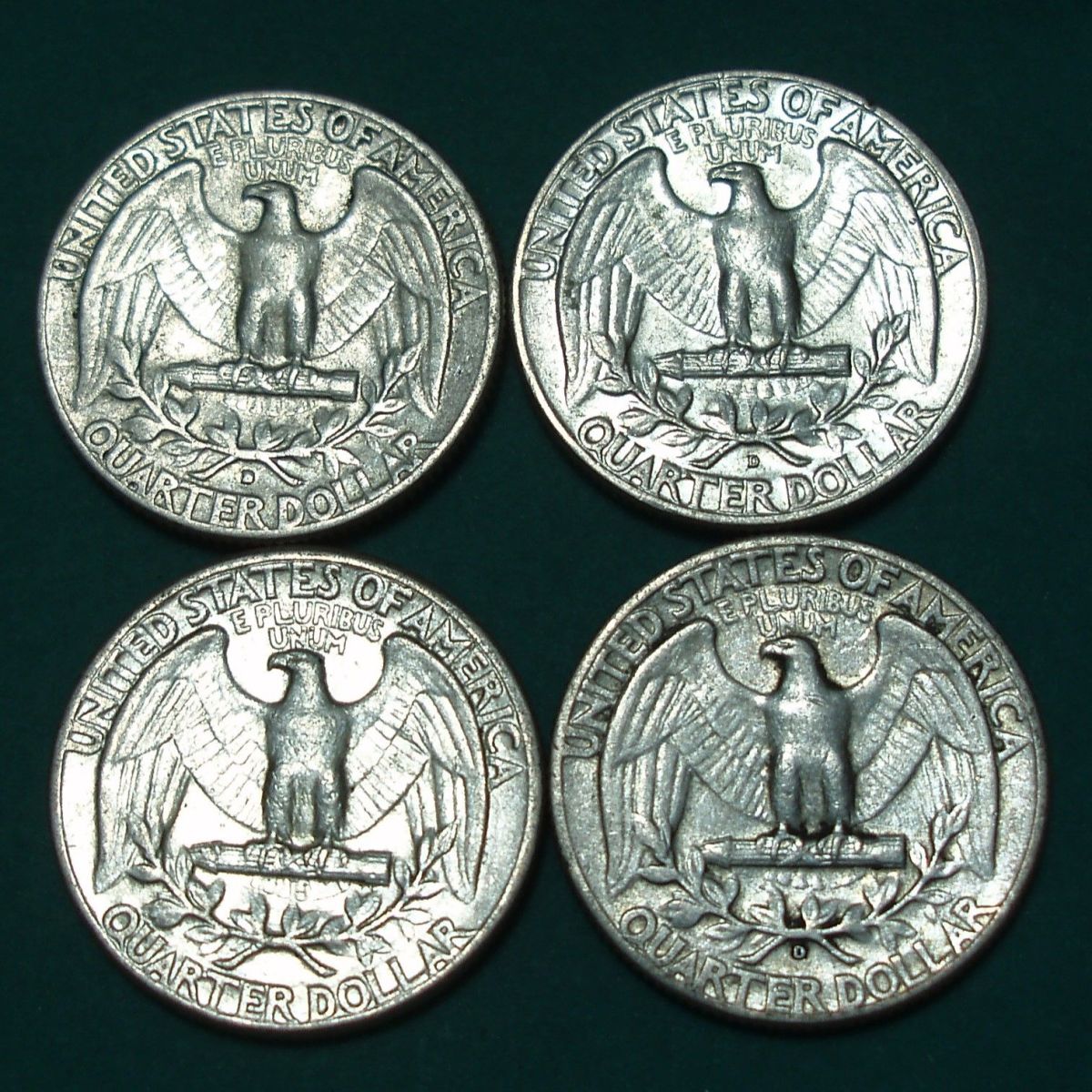 1964年 Quarter Dollar 4枚セット 1964 X 4 ¼ Washington Quarter Dollars new - € 80,00 - Vendora.cy
