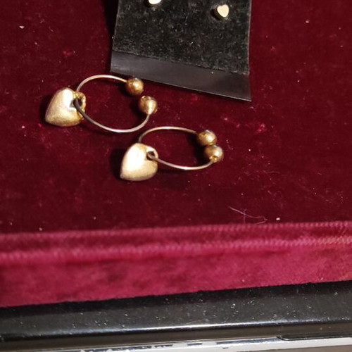 Gold-plated earrings like new set