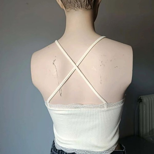 Tally Weijl Ribbed Cream Top size S like new