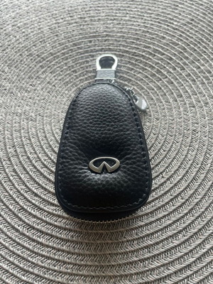 Leather Key Case with Zipper for Infiniti Car Key New