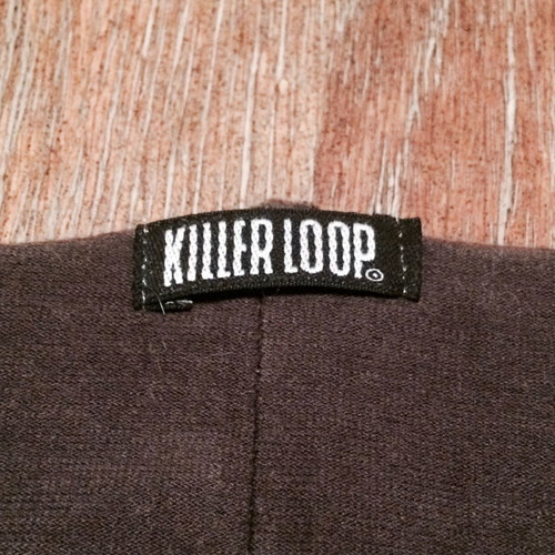 KILLER LOOP SLEEVELESS GREY V NECK - GRAFFITI STYLE STAMP