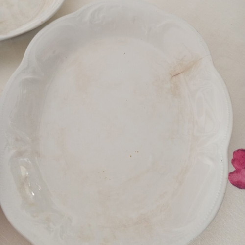 Vintage serving platters used, set of three from Aegean island