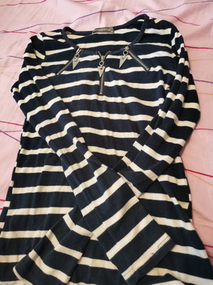 Mariniere blouse blue white S/M used