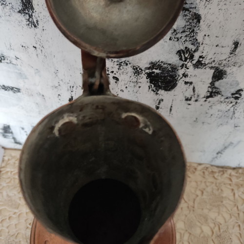 Copper old jug used 30 cm