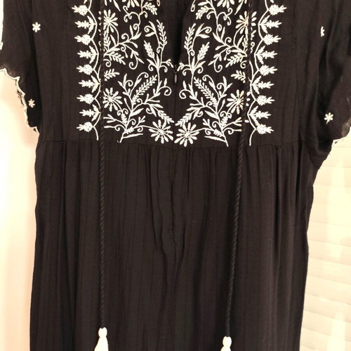 Zara one-piece shorts dress S new with embroidery
