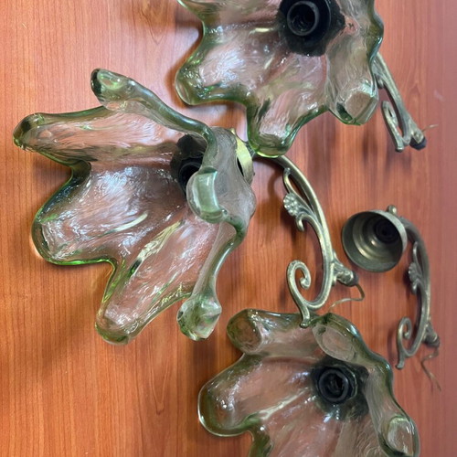 Bronze wall lights used, set of 4 pieces