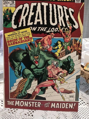 Creatures on the Loose #20 μεταχειρισμένο κόμικ Marvel 1972