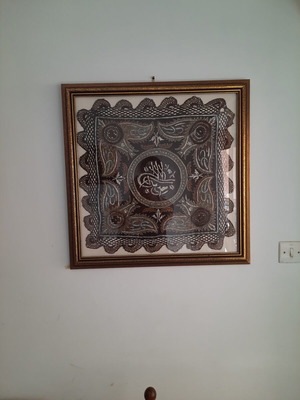 Framed embroidery from Constantinople refurbished, 61×61 cm