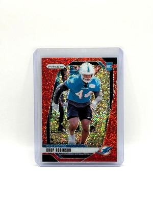 2024 Panini Prizm Chop Robinson Red Sparkle Prizm Rookie Dolphins card new