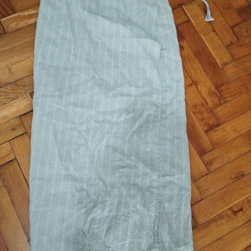 Summer skirt gray-turquoise like new with pockets and adjustable fit