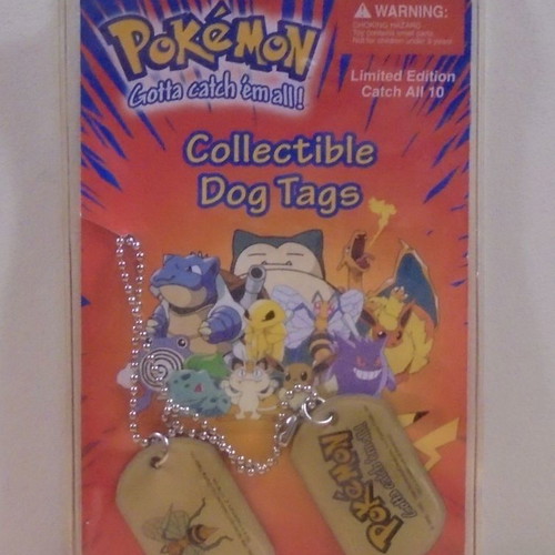 Pokemon Beedrill old promotional metal dog tag Nintendo 1999 new