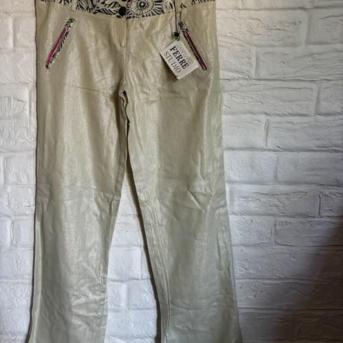 Gianfranco Ferre linen set like new, black and gray