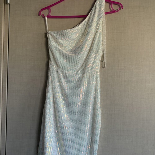 Dress white with glitter new, size XS