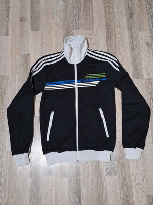 Adidas Originals retro jacket like new, size XS, black with white stripes