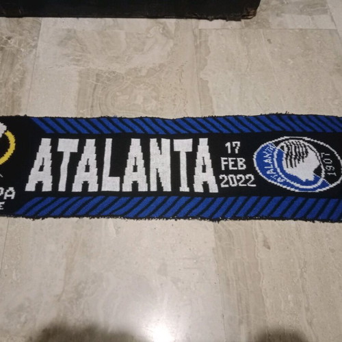 Olympiakos Atalanta Europa League 2022 single-sided knitted scarf like new