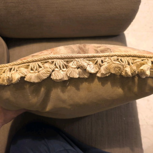 Needlepoint pillow vintage used