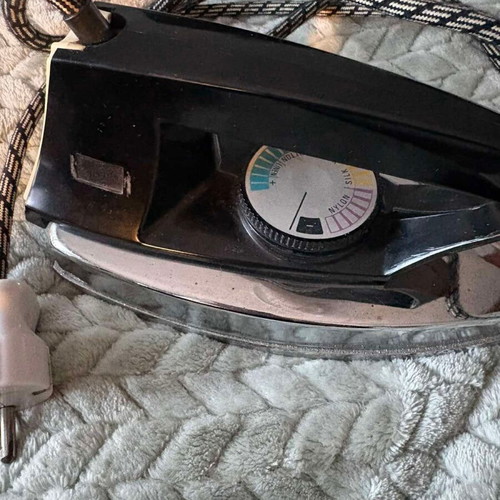 Electric iron used, functional retro
