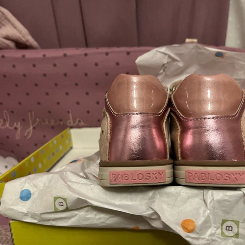 Pablosky pink glitter boots size 23 like new