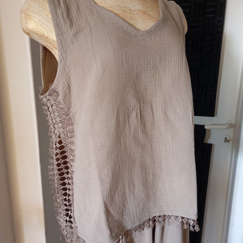 Luna cotton women's set L/XL like new, beige
