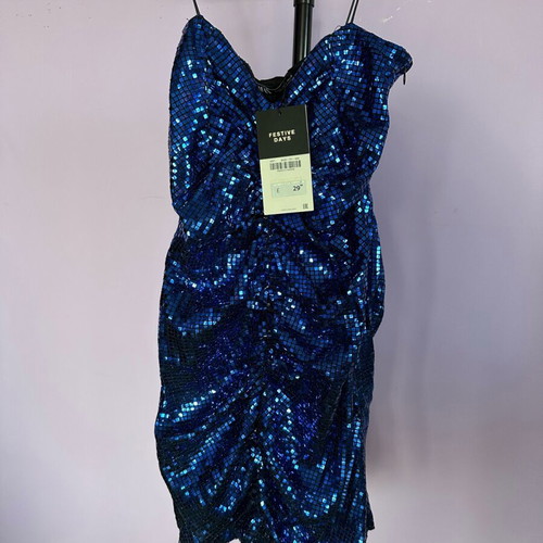 Zara blue sequin mini dress brand new, -  13,00 - Vendora.cy