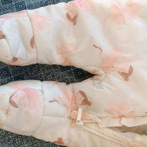 Full baby jumpsuit like new for girls with mittens