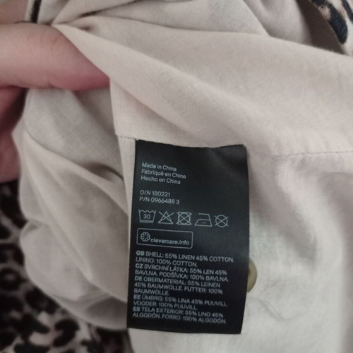 Linen midi leopard dress H&M new, size 44