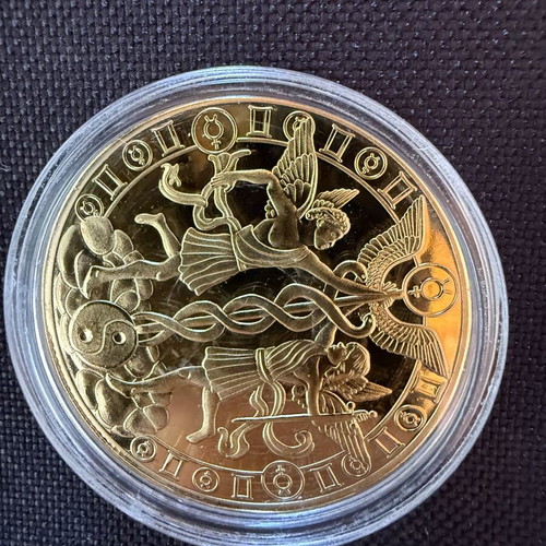 Collectible Gold-Plated Zodiac Coins Set of 12 Astrological Signs New