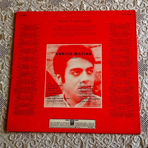 Enrico Macias Portrait Of Enrico Macias Vol.9 LP vinyl Greek pressing