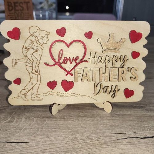 Wooden Happy Father's Day Plaque new, handmade gift for dad