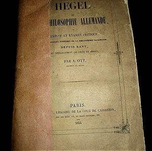 Γαλλικό βιβλίο 1844, HENGEL , Philosophie Allemande