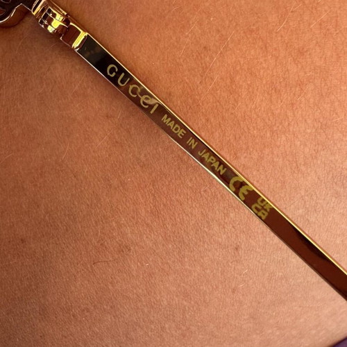 Gucci GG1278S 005 Sunglasses new, gold frame purple mirror