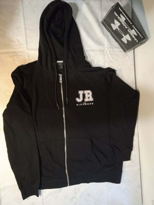 John Richmond black zip up hoodie size XL like new