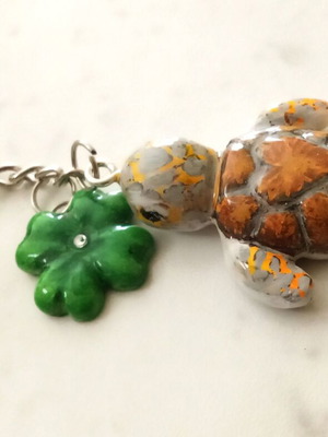 Turtle bag accessory new, handmade, brown