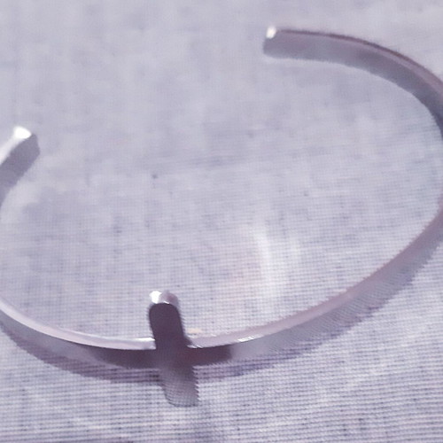 Cross cuff bracelet stainless steel