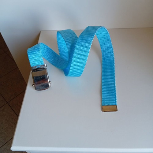 6 Unisex belts with metal buckles, adjustable, multicolor