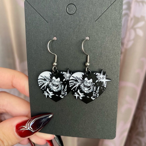 Ryuk earrings from Death Note anime, new with steel hooks