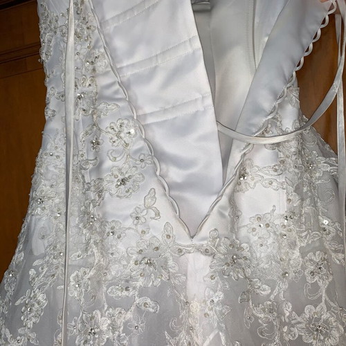 Venetti Sophia Tolli wedding dress white like new, lace and tulle, size S