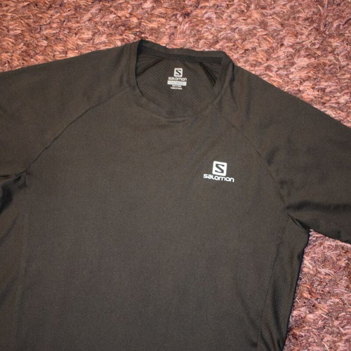 Salomon Cross Rebel SS Tee T-shirt Men Size S Like New Black