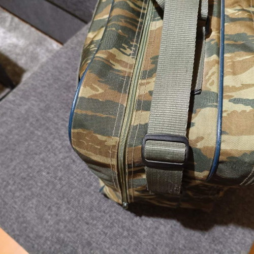 Camouflage bag used, suitable for travel or work, brown and green