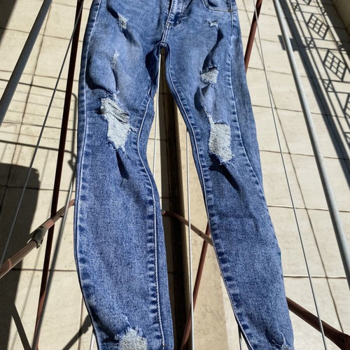 Blue Jean Attrattivo women's pants new, elastic fit with rips
