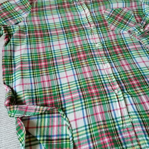 J.Crew women's plaid shirt 3XL like new, red and green
