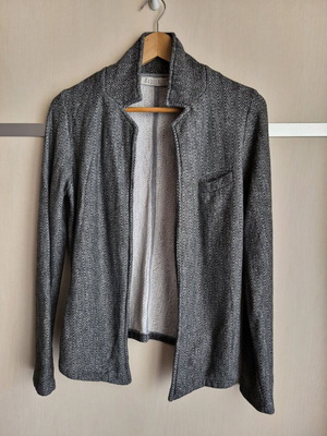 Grey Badila jacket with herringbone texture like new, size M