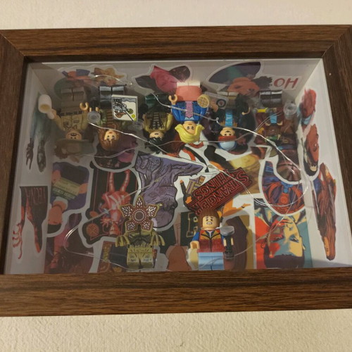 Stranger Things Fan-made Display Frame Set with LED Light like new