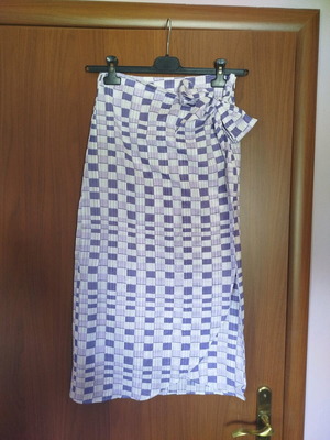 Mango summer skirt like new, white and purple, size S